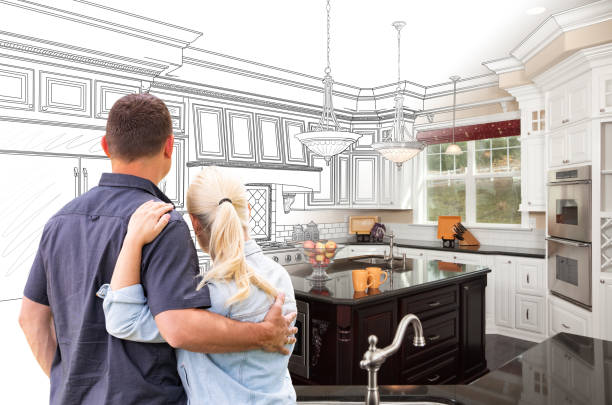 Custom kitchen cabinets installed in a Kintnersville home